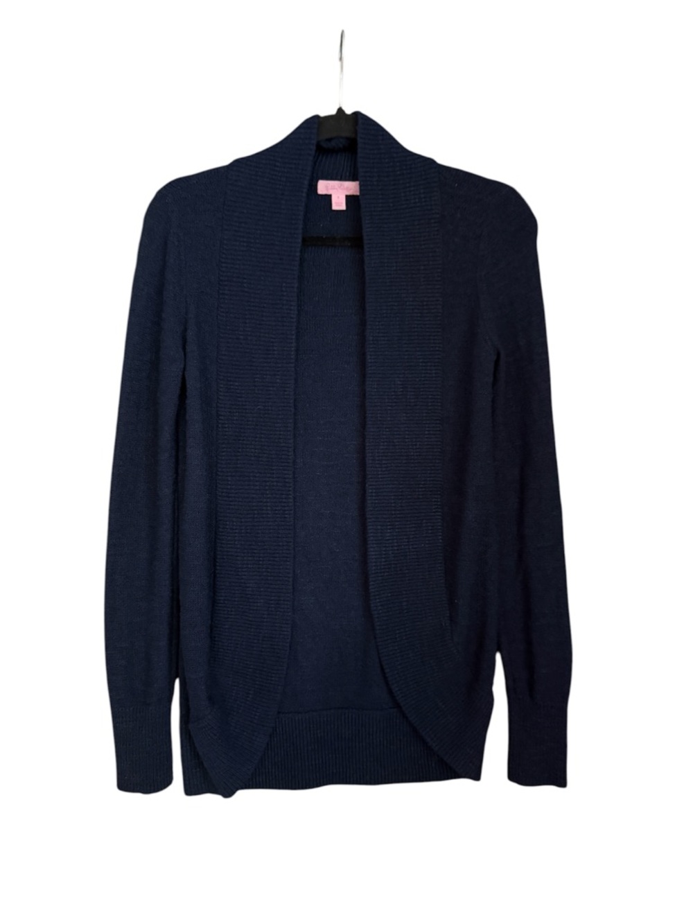 Lilly Pulitzer Amalie Navy Blue Open Front Cardigan Size S - Picture 2 of 8